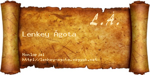 Lenkey Ágota névjegykártya